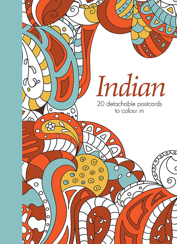 Indian: 20 detachable postcards to colour in