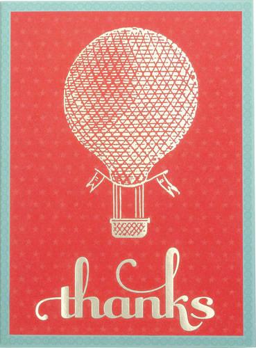 Hot Air Balloon Glitz Thank You Notes