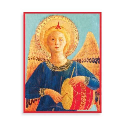 Angel with Drum Boxed Draw Holiday Notecards