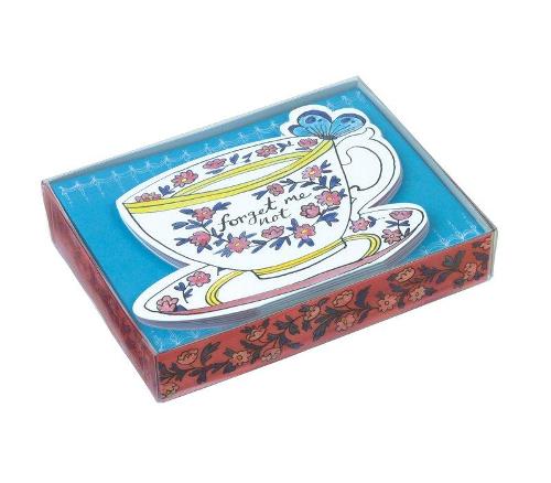 Molly Hatch Teacups Die Cut Notecards