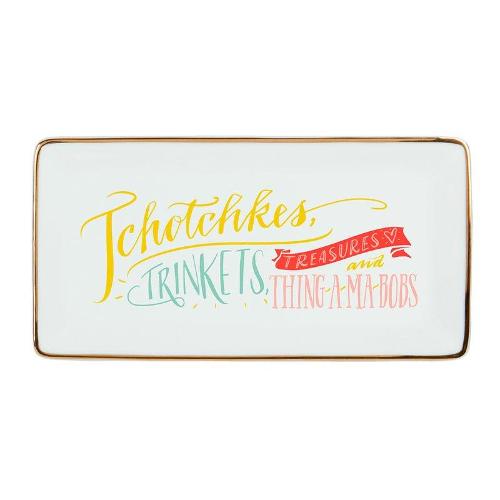 Ladyfingers Letterpress High Five Tray: Porcelain Tray Ladyfingers Letterpress