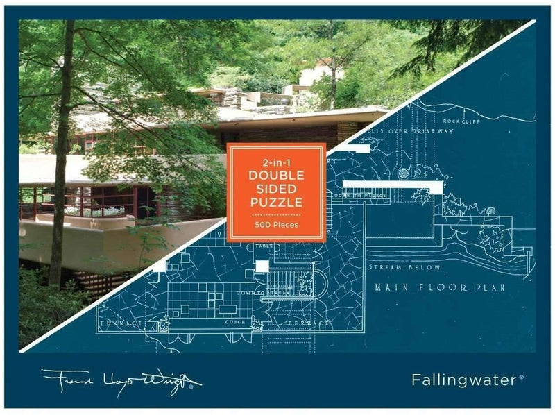 Frank Lloyd Wright Fallingwater 2-sided 500 Piece Puzzle