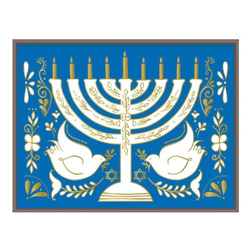 Hanukkah Menorah Embellished Notecards