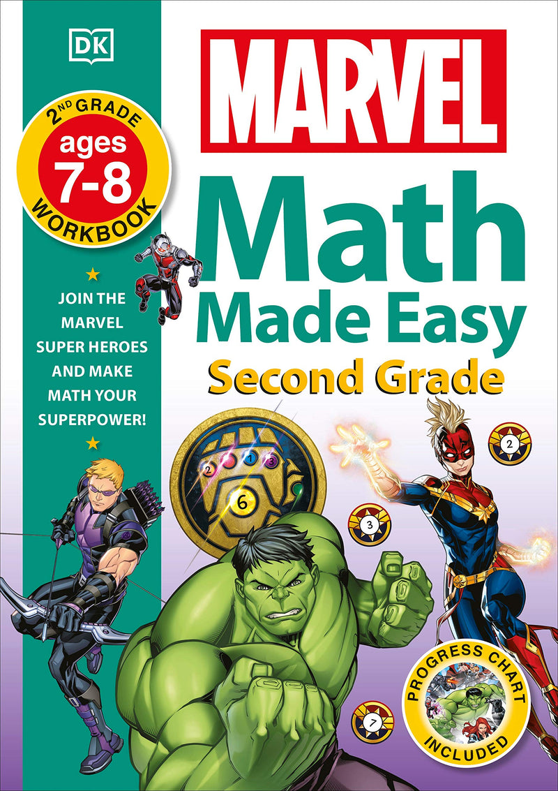 Marvel Math Made Easy, Second Grade: Join the Marvel Super Heroes and Make Math Your Superpower!