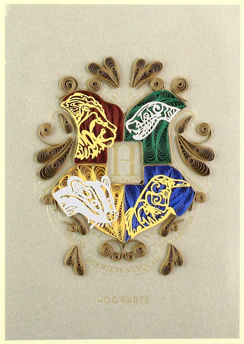 Harry Potter: Hogwarts Crest Quilled Card