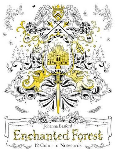 Enchanted Forest: 12 Color-In Notecards