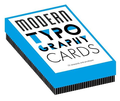 Modern Typography Notecards: 12 Notecards and Envelopes